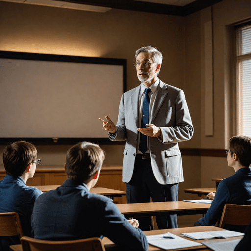 teachier in front of classrom